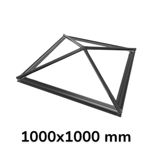 1000 x 1000 mm Stratus Aluminium Roof Lantern Style 8 (Pyramid).