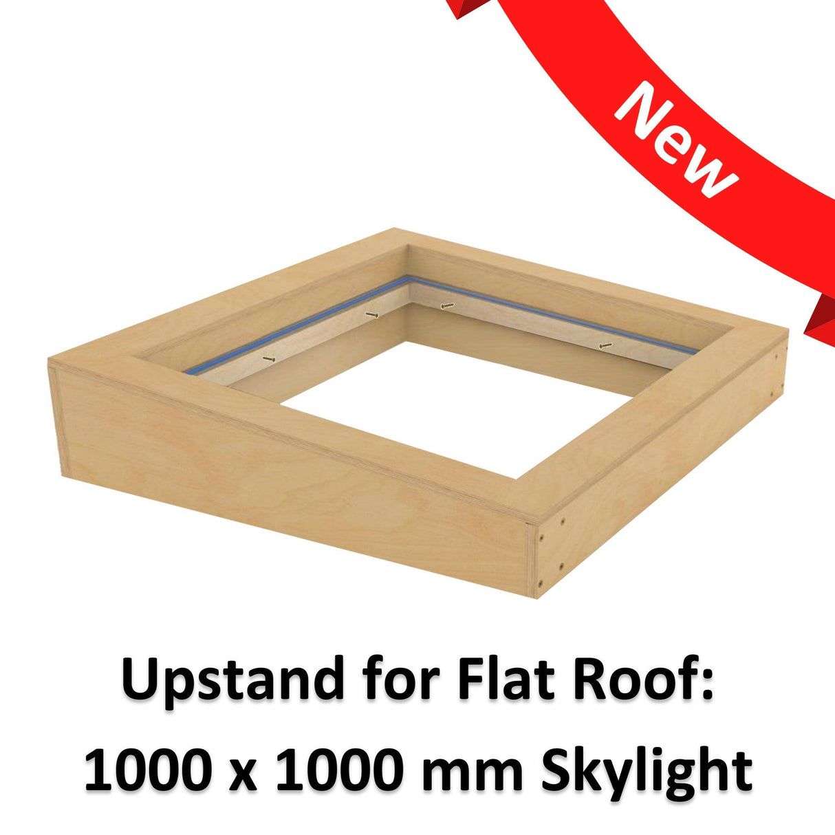 1000 x 1000 mm Insulated Upstand for Flat Roof Skylight.