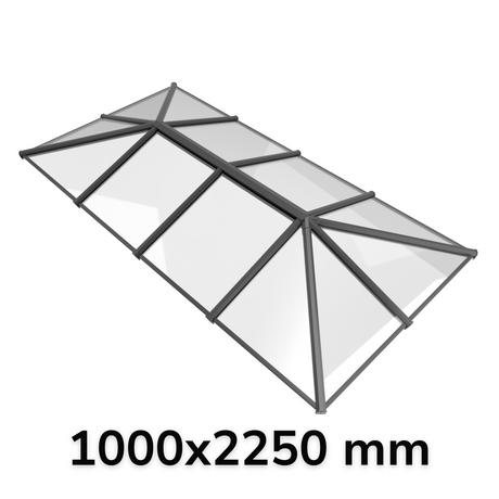 1000 x 2250 mm Stratus Aluminium Roof Lantern Style 7 (Traditional).