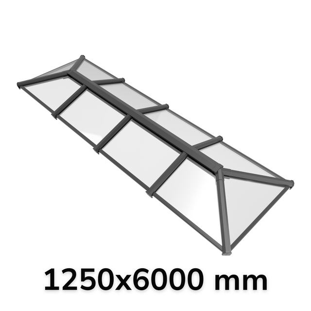 1250 x 6000 mm Stratus Aluminium Roof Lantern Style 6 (Traditional).