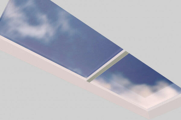 1500 x 4500 mm Fixed Glass Link Modular Skylight (2 Fixed 0 Opening).