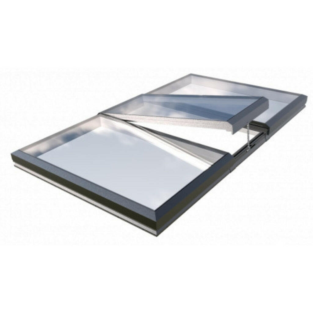 2000 x 3500 mm Electric Opening Glass Link Modular Skylight (2 Fixed 1 Opening).