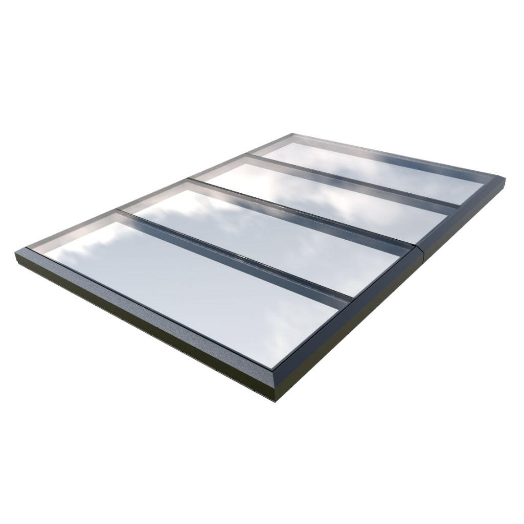 2000 x 4000 mm Fixed Glass Link Modular Skylight (2 Fixed 0 Opening).