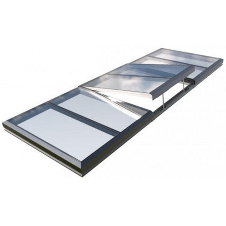 2000 x 6000 mm Electric Opening Glass Link Modular Skylight (2 Fixed 1 Opening).