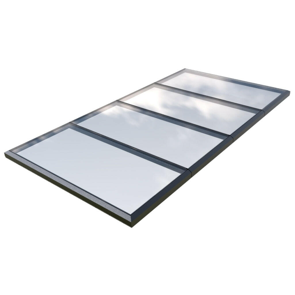 2500 x 5500 mm Fixed Glass Link Modular Skylight (4 Fixed 0 Opening).
