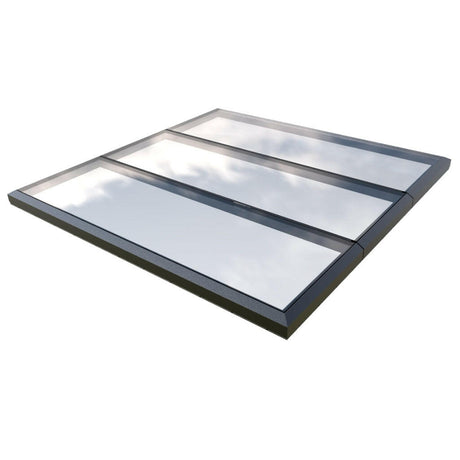 3000 x 3000 mm Fixed Glass Link Modular Skylight (3 Fixed 0 Opening).