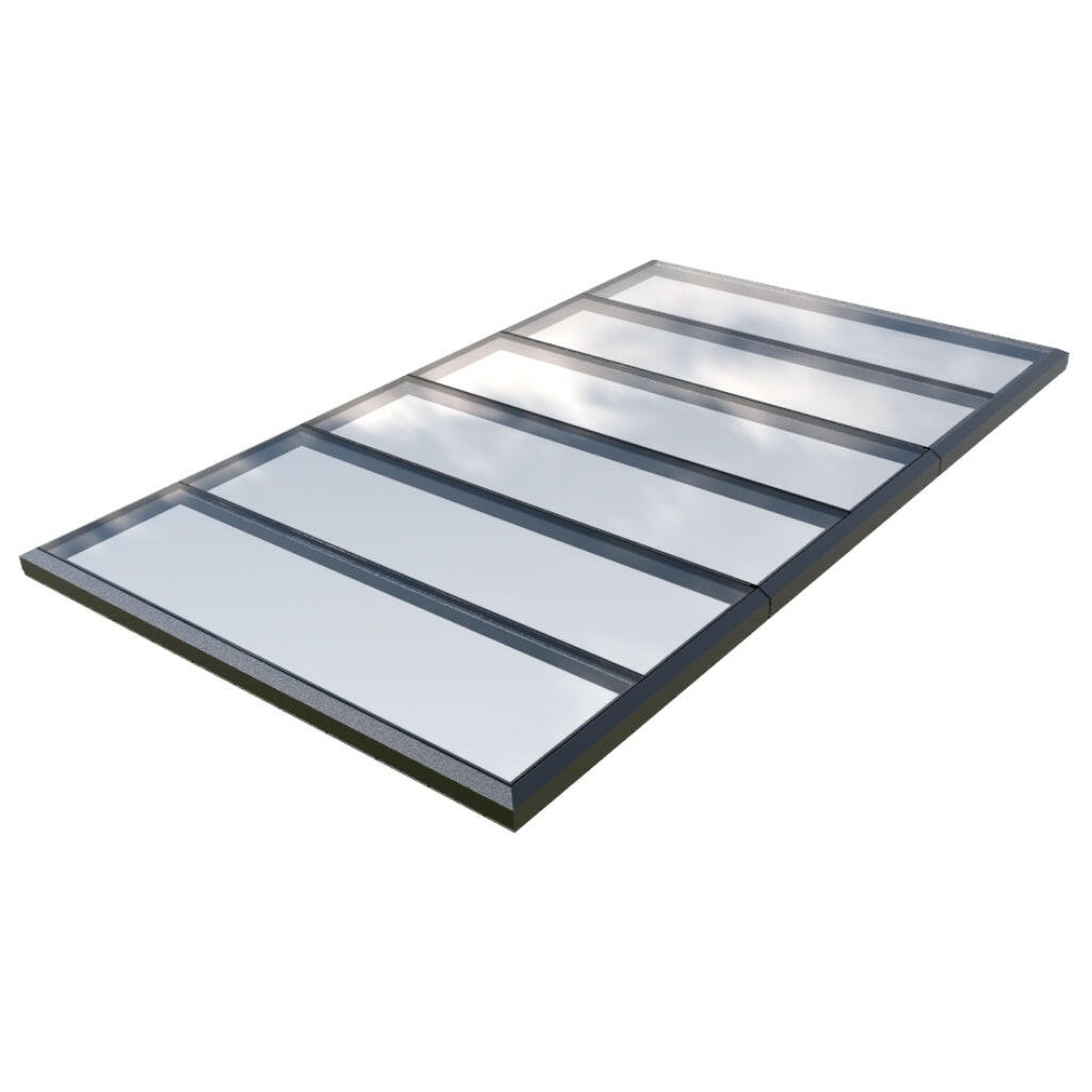 3000 x 5000 mm Fixed Glass Link Modular Skylight (3 Fixed 0 Opening).