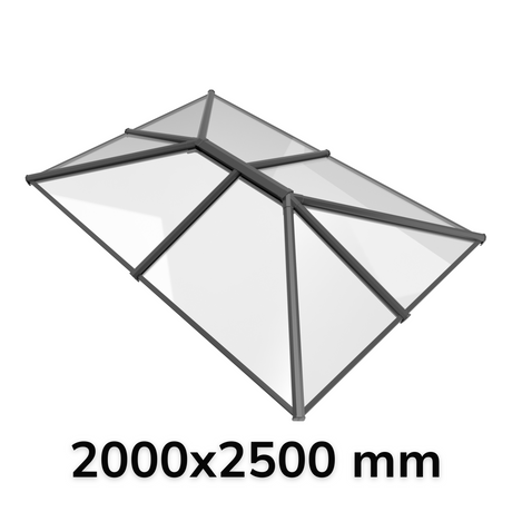 2000 x 2500 mm Stratus Aluminium Roof Lantern Style 4 (Traditional).