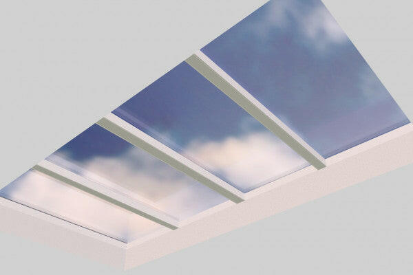 2000 x 3500 mm Fixed Glass Link Modular Skylight (2 Fixed 0 Opening).