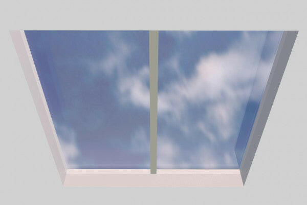 2500 x 2500 mm Fixed Glass Link Modular Skylight (1 Fixed 0 Opening).