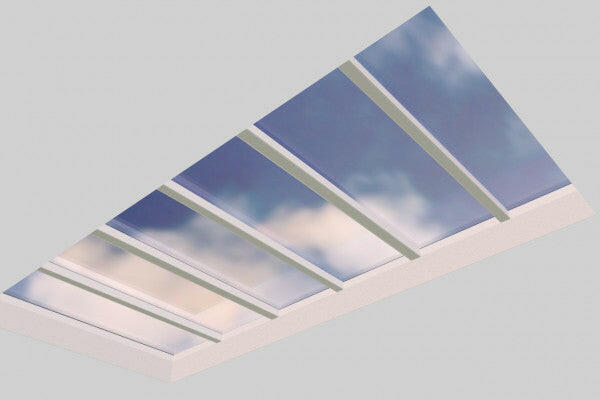 2500 x 5000 mm Fixed Glass Link Modular Skylight (3 Fixed 0 Opening).