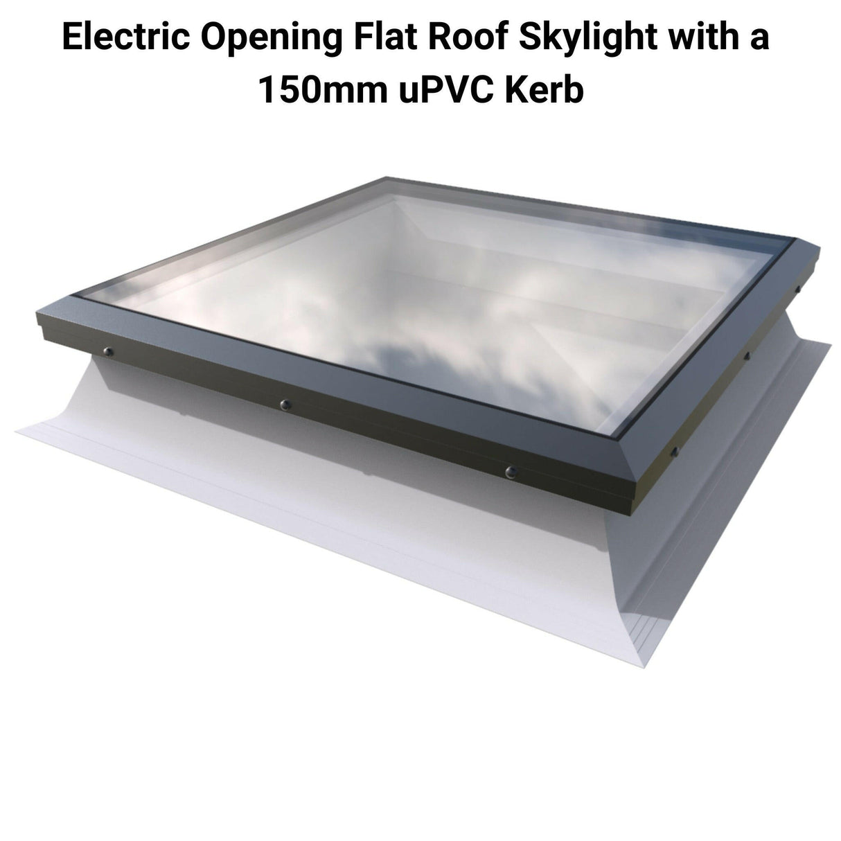 900 x 900 mm Brett Martin Electric Opening Flat Roof Skylight.