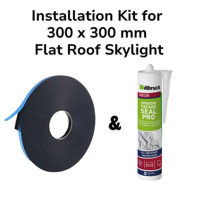 300 x 300 mm Flat Roof Skylight Installation Kit.