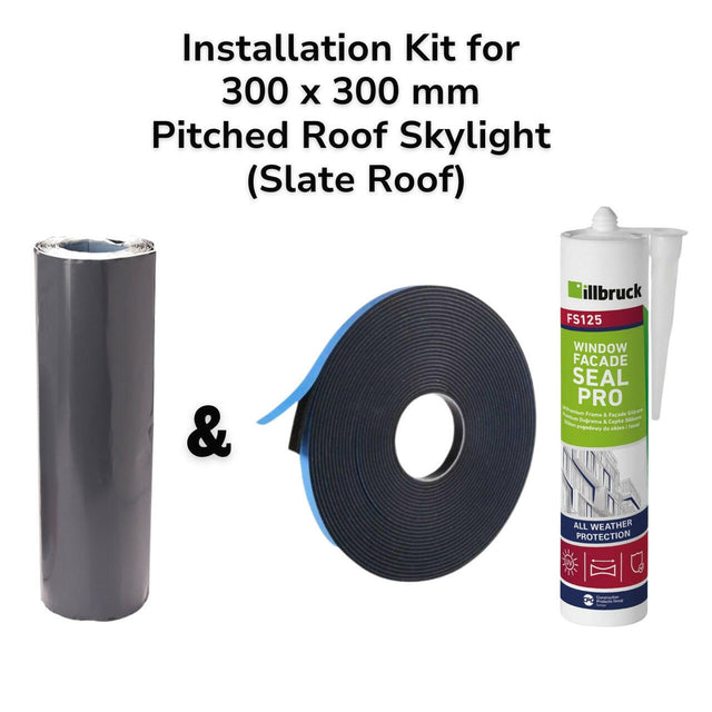 300 x 300 mm Pitched Roof Skylight (Slate Roof) Installation Kit.