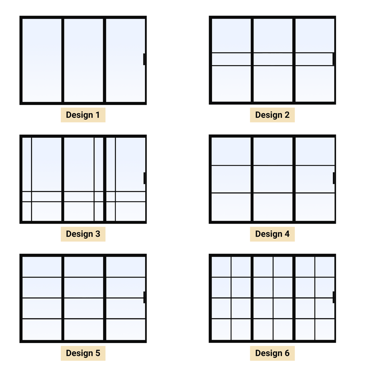 Custom Size 3 Panel Bi-Fold Steel Door