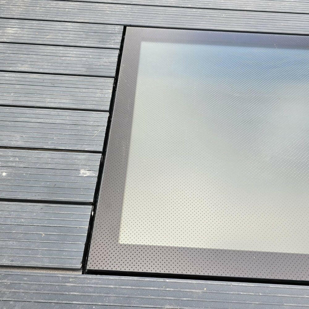 600 x 2500 mm Frameless Walk-on Skylight.