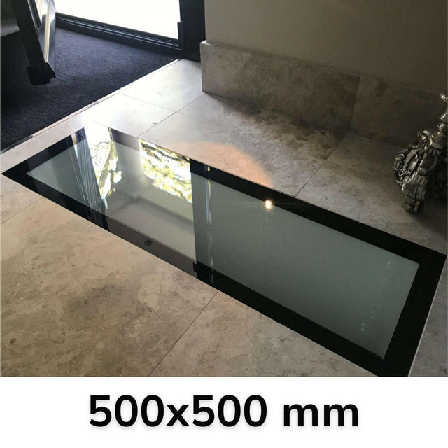 500 x 500 mm Frameless Walk-on Skylight.