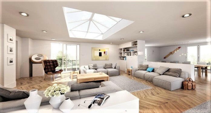 1200 x 2500 mm Stratus Aluminium Roof Lantern Style 5 (Traditional).