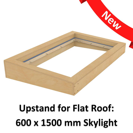 600 x 1500 mm Insulated Upstand for Flat Roof Skylight.