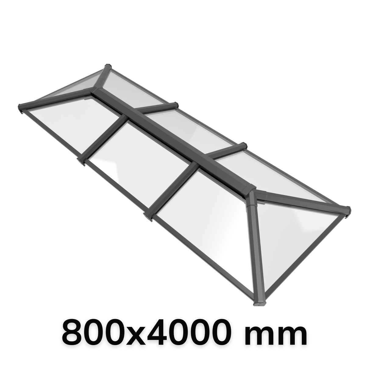 800 x 4000 mm Stratus Aluminium Roof Lantern Style 3 (Traditional).