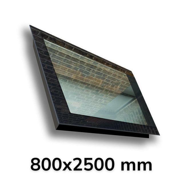800 x 2500 mm LD Frameless Triple Glazed Pitched Roof Skylight.