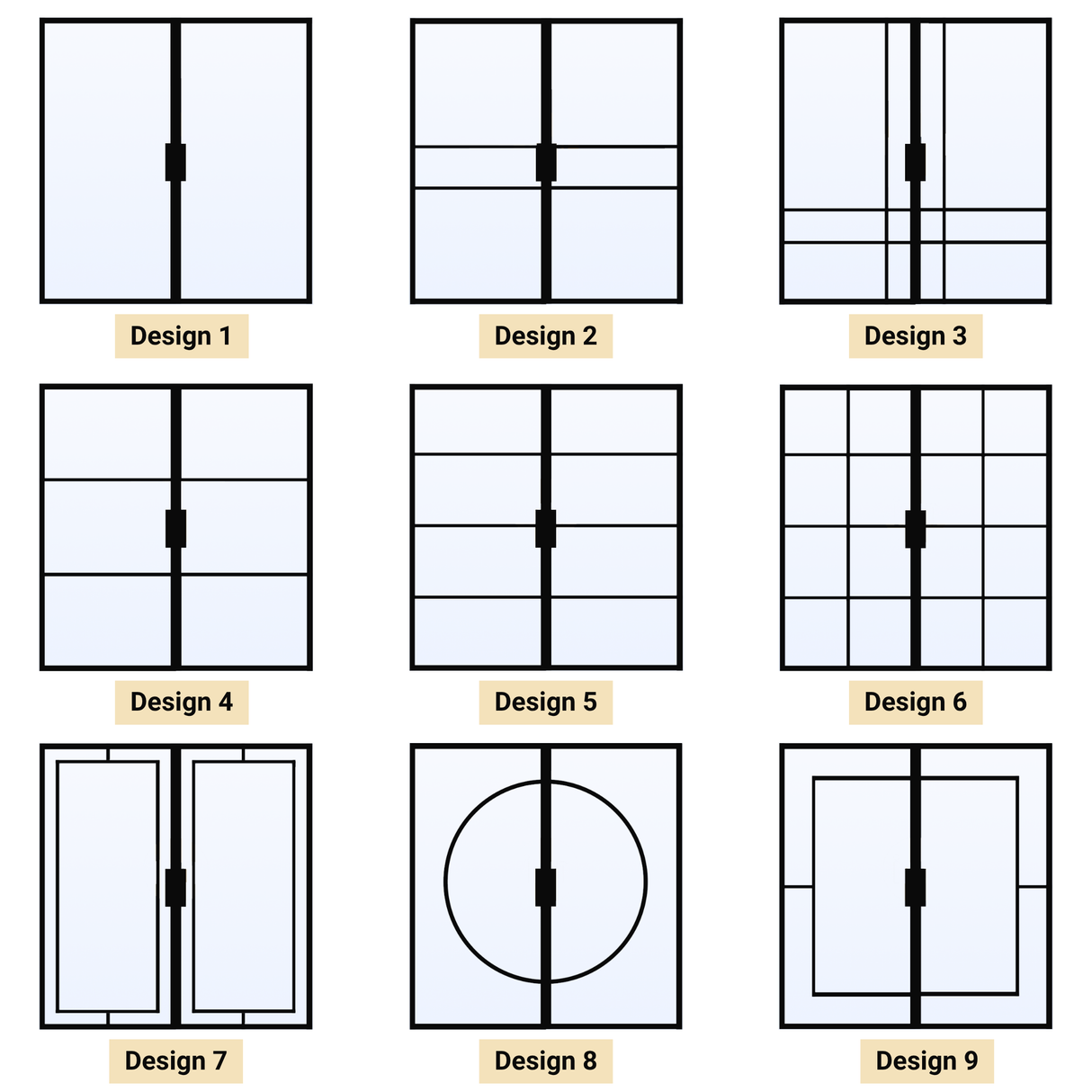 Custom Size Double Hinged Steel Door