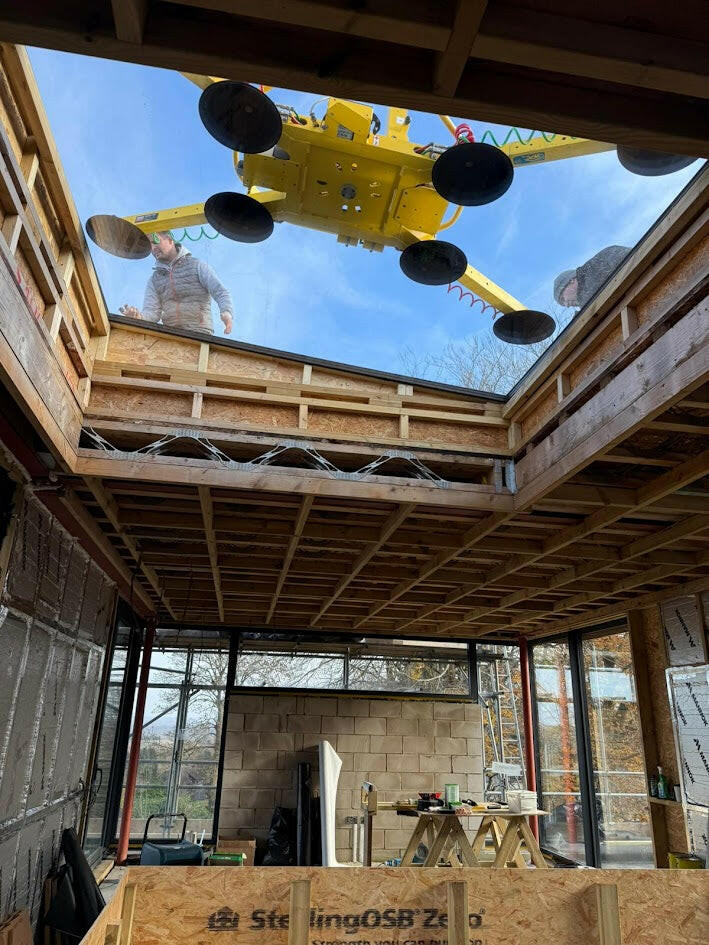 600 x 3000 mm LD Frameless Triple Glazed Flat Roof Skylight.