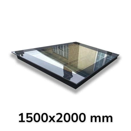 1500 x 2000 mm LD Frameless Triple Glazed Flat Roof Skylight.