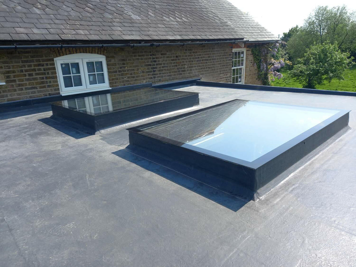 Custom Size Frameless Triple Glazed Flat and Pitched Roof Skylight Online Calculator.