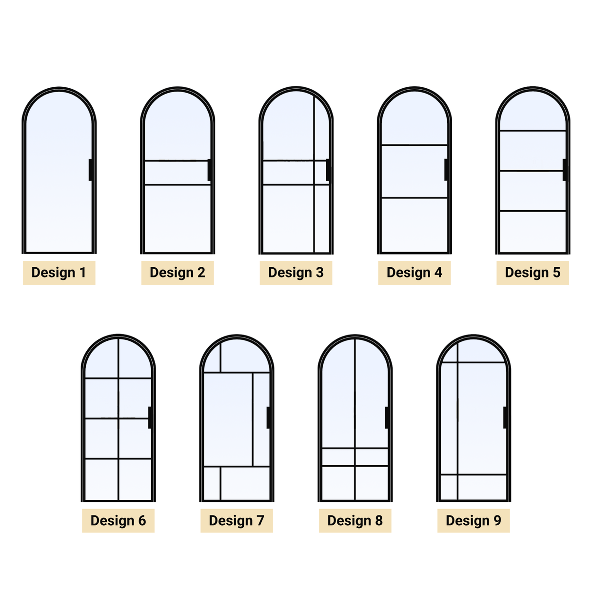 Custom Size Single Arched Steel Door