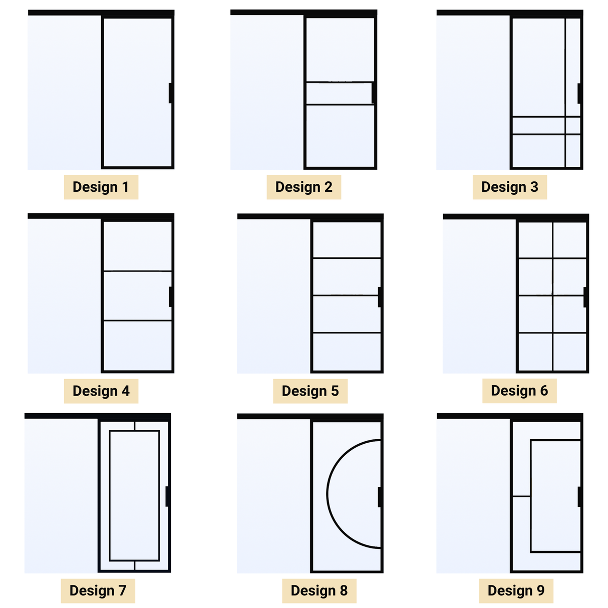 Custom Size Single Sliding Steel Door