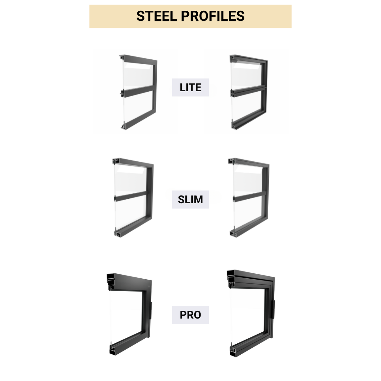 Custom Size 6 Panel Bi-Fold Steel Door