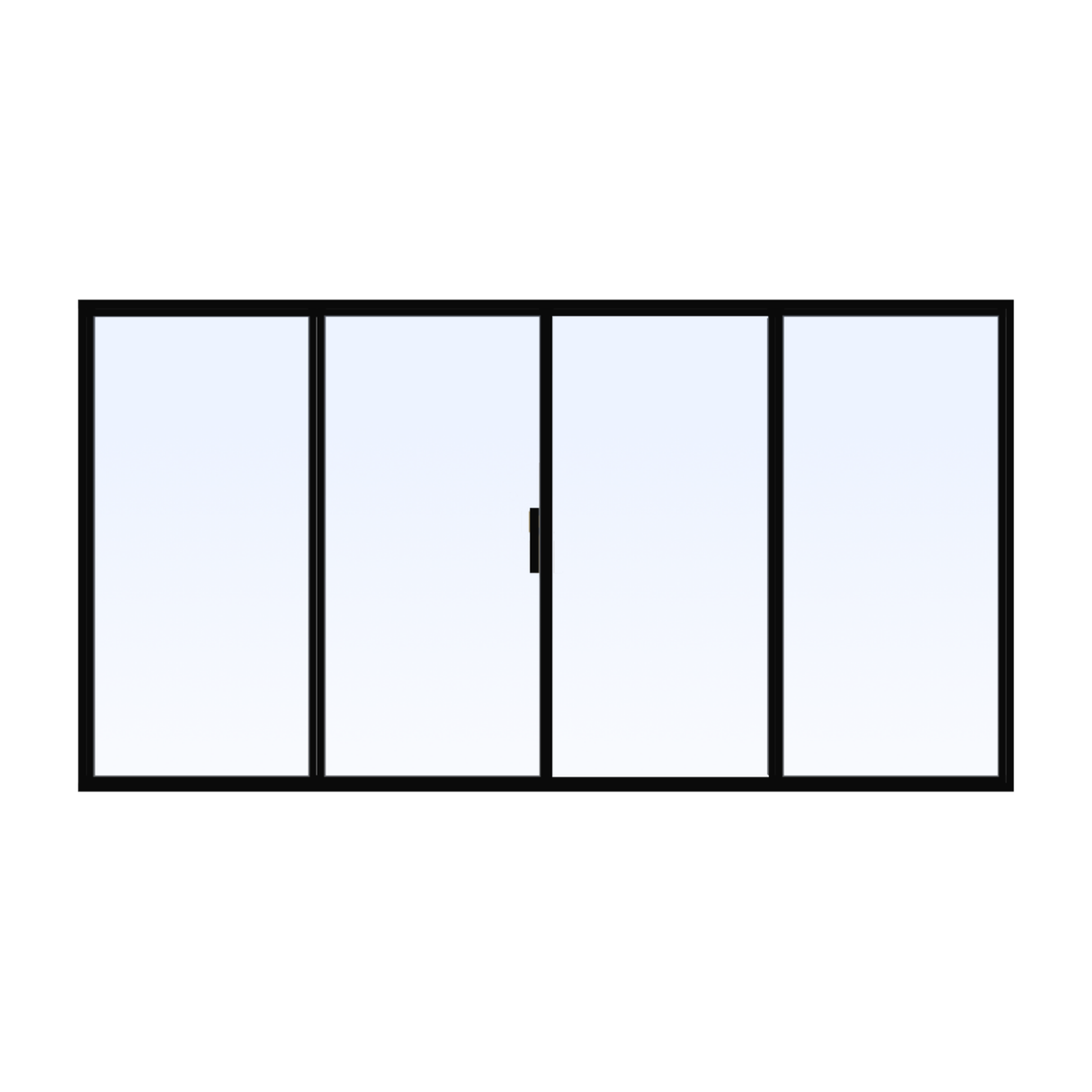 Custom Size 4 Panel Bi-Fold Steel Door