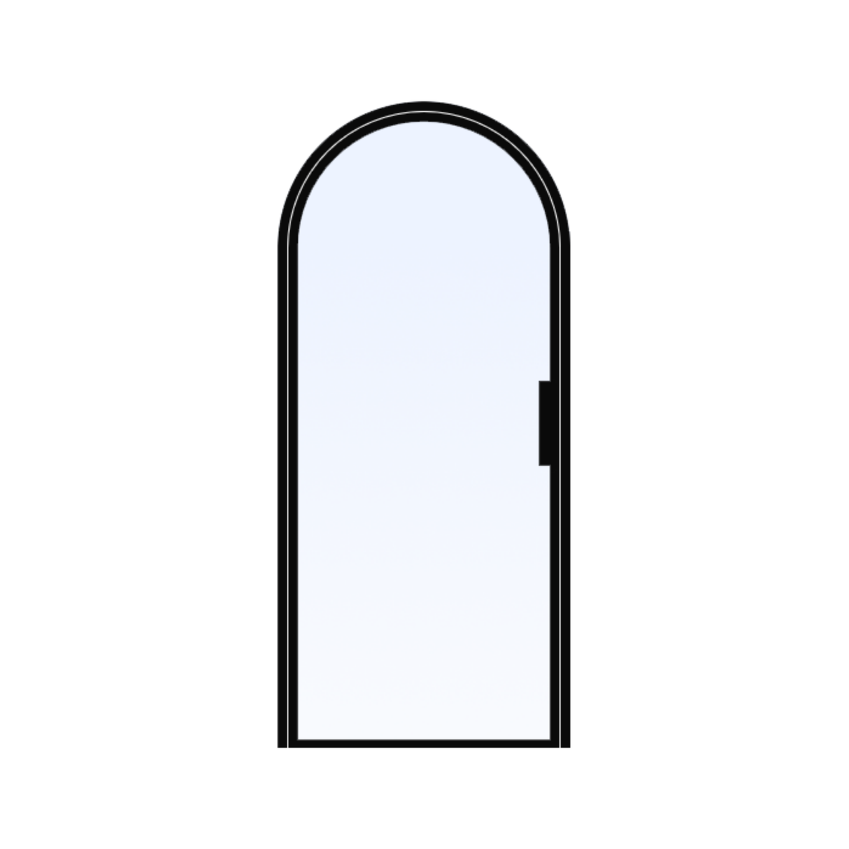 Custom Size Single Arched Steel Door