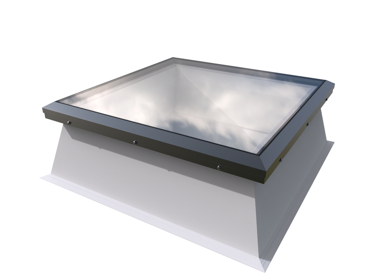 600 x 600 mm Brett Martin Manual Opening Flat Roof Skylight.