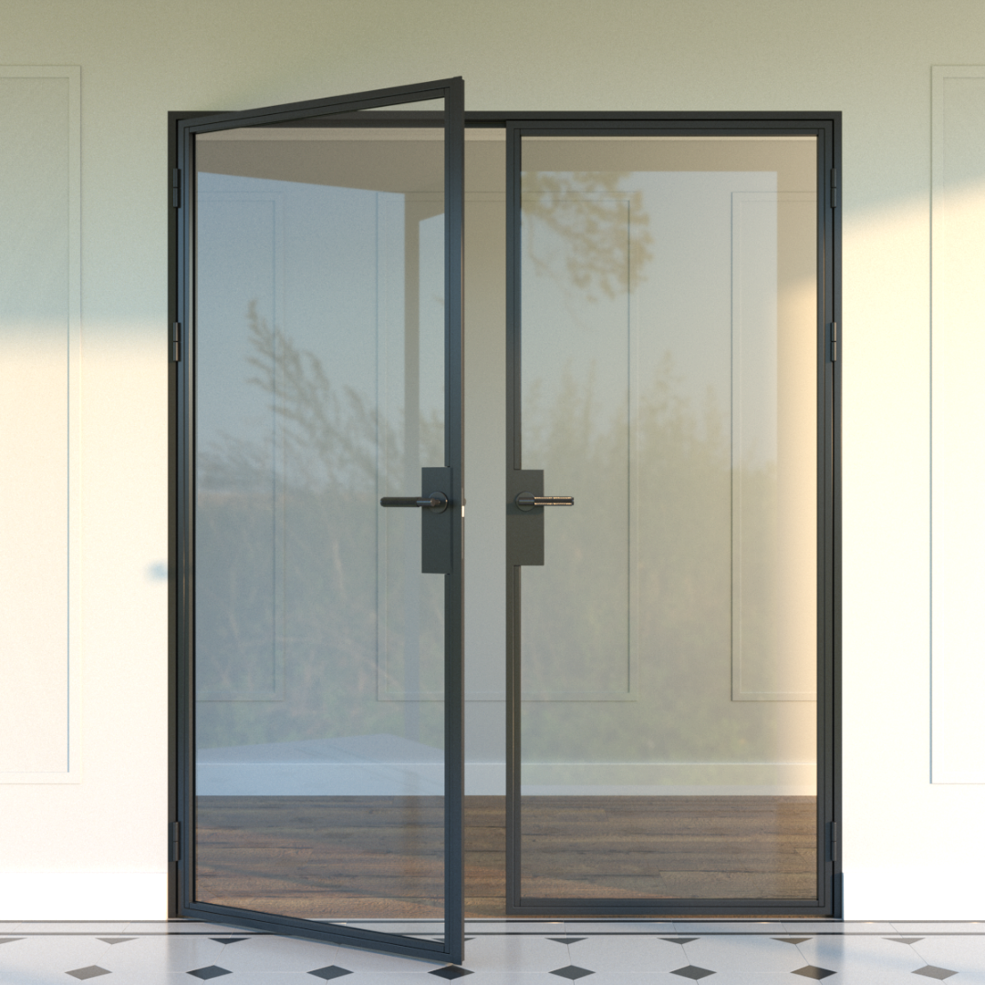 Custom Size Double Hinged Steel Door