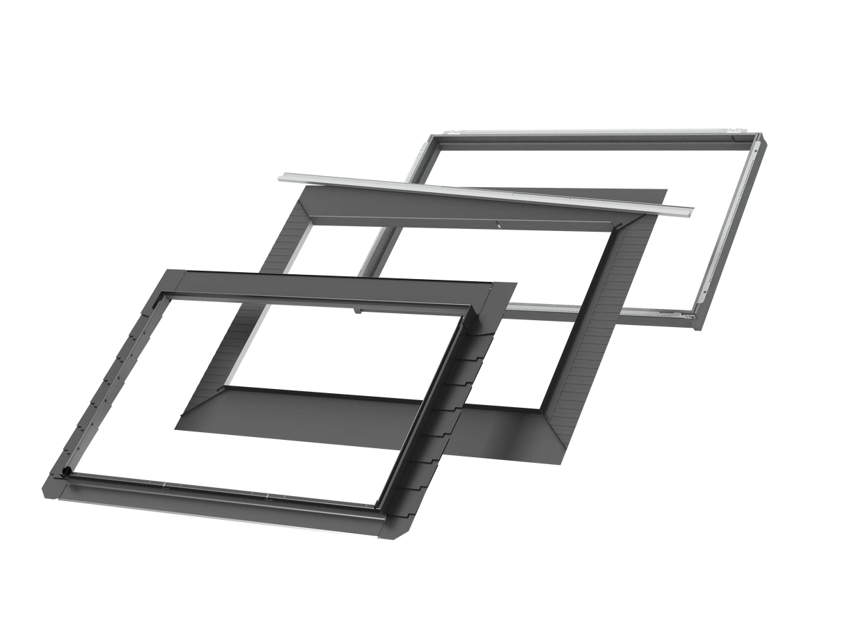 188x140 cm VELUX Pro+ EDLS FFKF08 2000 Slate Flashing with Insulation | Grey Aluminium Finish