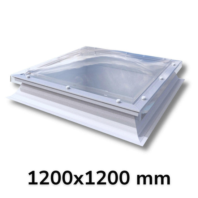 1200 x 1200 mm Polycarbonate Fixed Dome Rooflight by Mardome Trade.