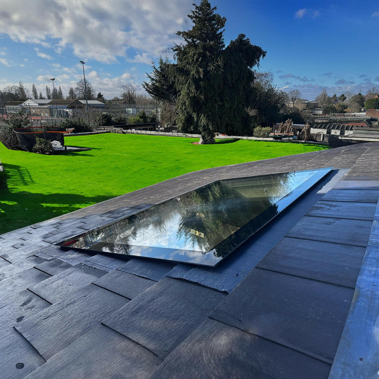 800 x 800 mm LD Frameless Triple Glazed Pitched Roof Skylight.