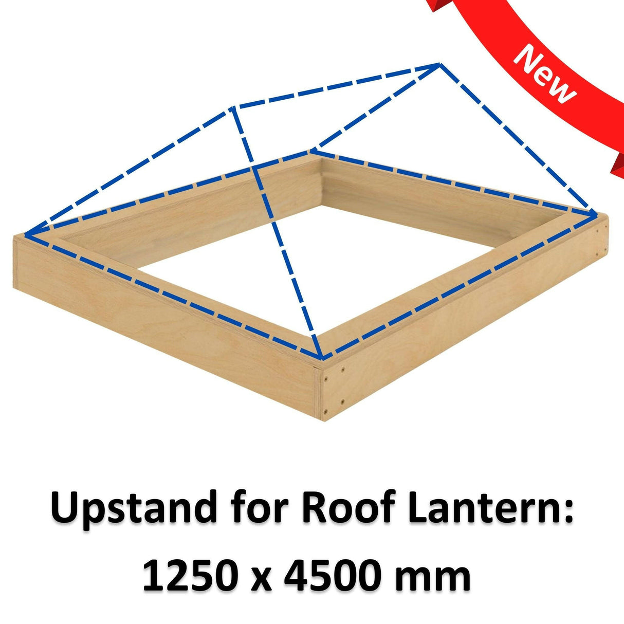 1250 x 4500 mm Insulated Upstand for Roof Lantern.