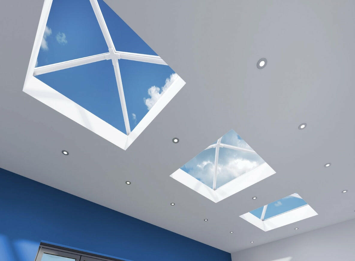 750 x 750 mm Stratus Aluminium Roof Lantern Style 8 (Pyramid).