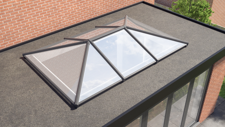 1000 x 2500 mm Stratus Aluminium Roof Lantern Style 3 (Traditional).