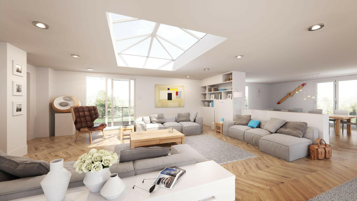 1250 x 3000 mm Stratus Aluminium Roof Lantern Style 6 (Traditional).