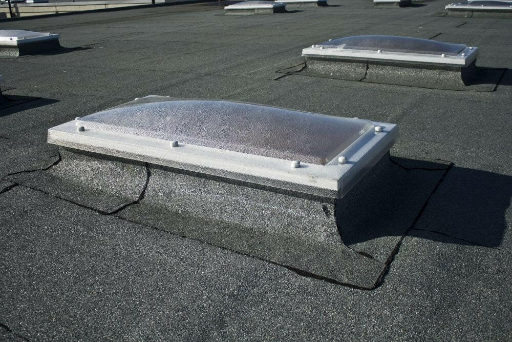 900 x 900 mm Polycarbonate Fixed Dome Rooflight by Mardome Trade.