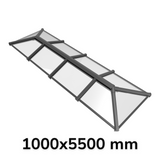 1000 x 5500 mm Stratus Aluminium Roof Lantern Style 6 (Traditional).