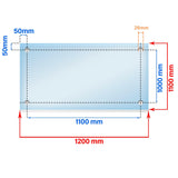 1200 x 1100 mm LD Toughened Laminated Glass Juliet Balcony.