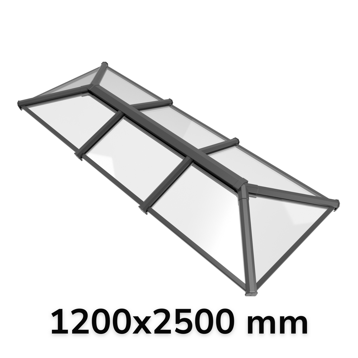 1200 x 2500 mm Stratus Aluminium Roof Lantern Style 3 (Traditional).