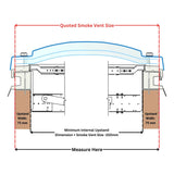 1050 x 1500 mm Smoke Vent Rooflight by Mardome.