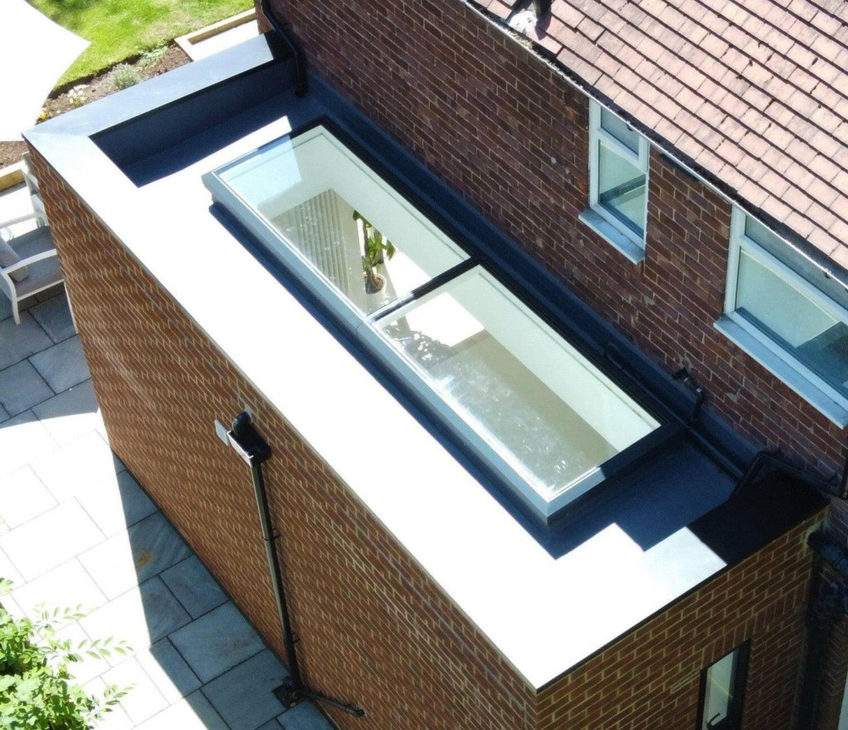 2000 x 5000 mm Fixed Glass Link Modular Skylight (2 Fixed 0 Opening).