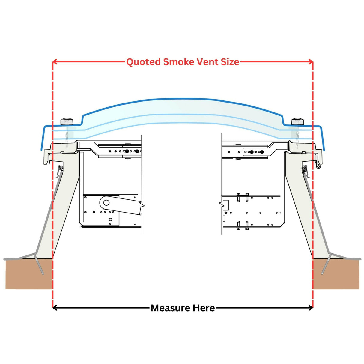1050 x 1650 mm Smoke Vent Rooflight by Mardome.